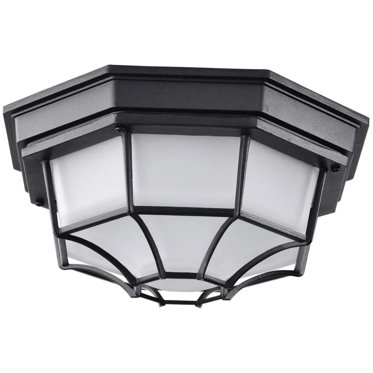 11 In. LED Outdoor Flush Mount Black finish
