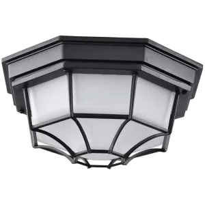 11 In. LED Outdoor Flush Mount Black finish