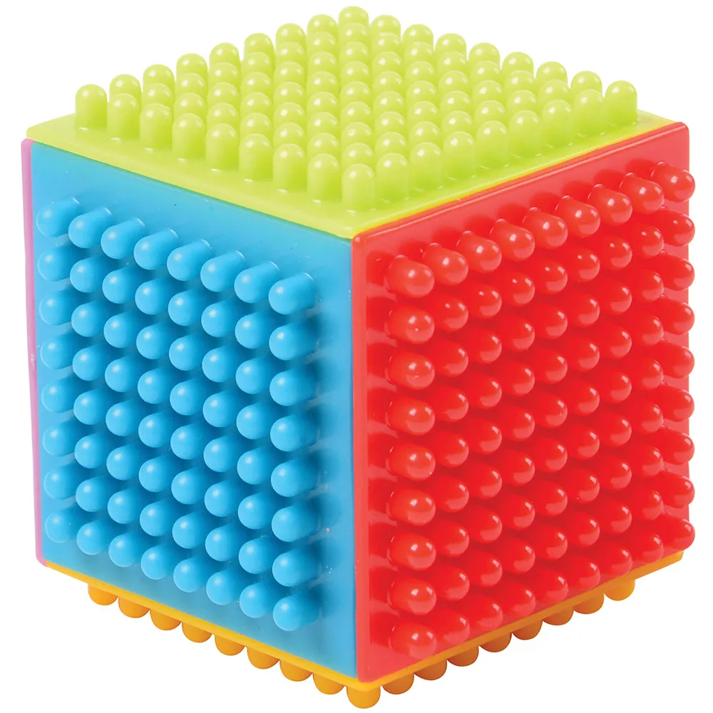 24-Piece Bristle Cubes Building Set | Interlocking 2" Soft Blocks