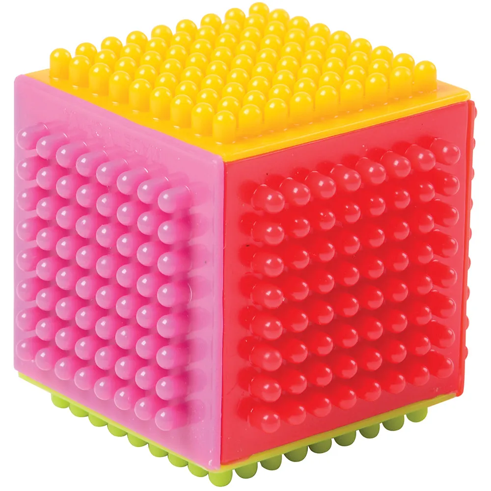 24-Piece Bristle Cubes Building Set | Interlocking 2" Soft Blocks