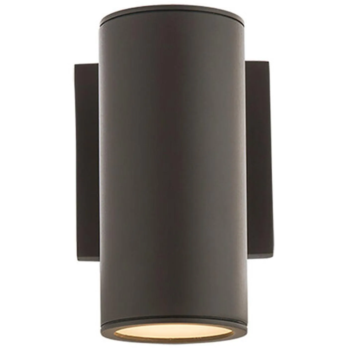 7 In. 1 Light Outdoor Cylinder LED Wall Sconce Bronze Finish