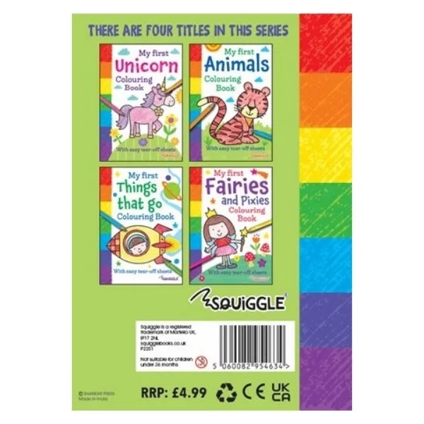 A4 My First Unicorn Fairies Colouring Book - Assorted Children Enchanting High Quality