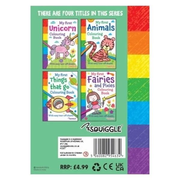 A4 My First Unicorn Fairies Colouring Book - Assorted Children Enchanting High Quality
