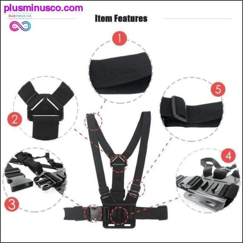 Action Camera Chest Harness Strap On || plusminusco.com