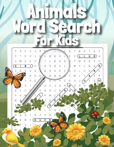 Animals Word Search for Kids