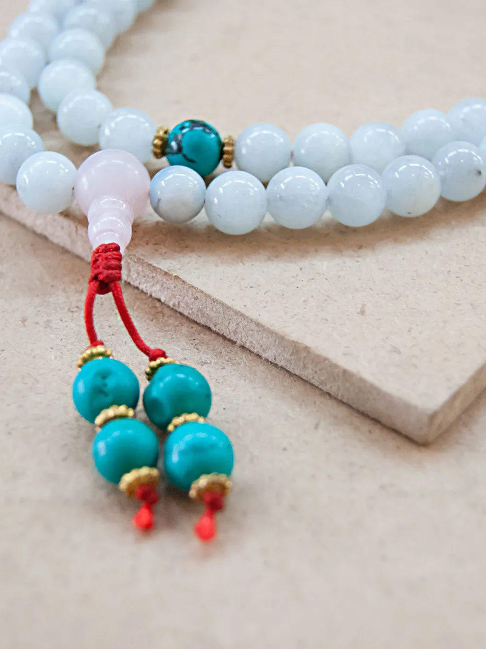Aquamarine Mala Bead
