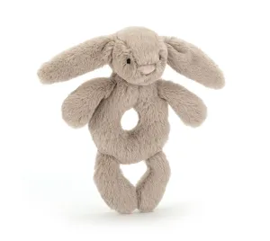 Bashful Beige Bunny Ring Rattle