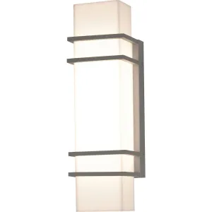 Blaine 16 in. LED Outdoor Wall Sconce 1800 Lumens 3000K Gray Finish