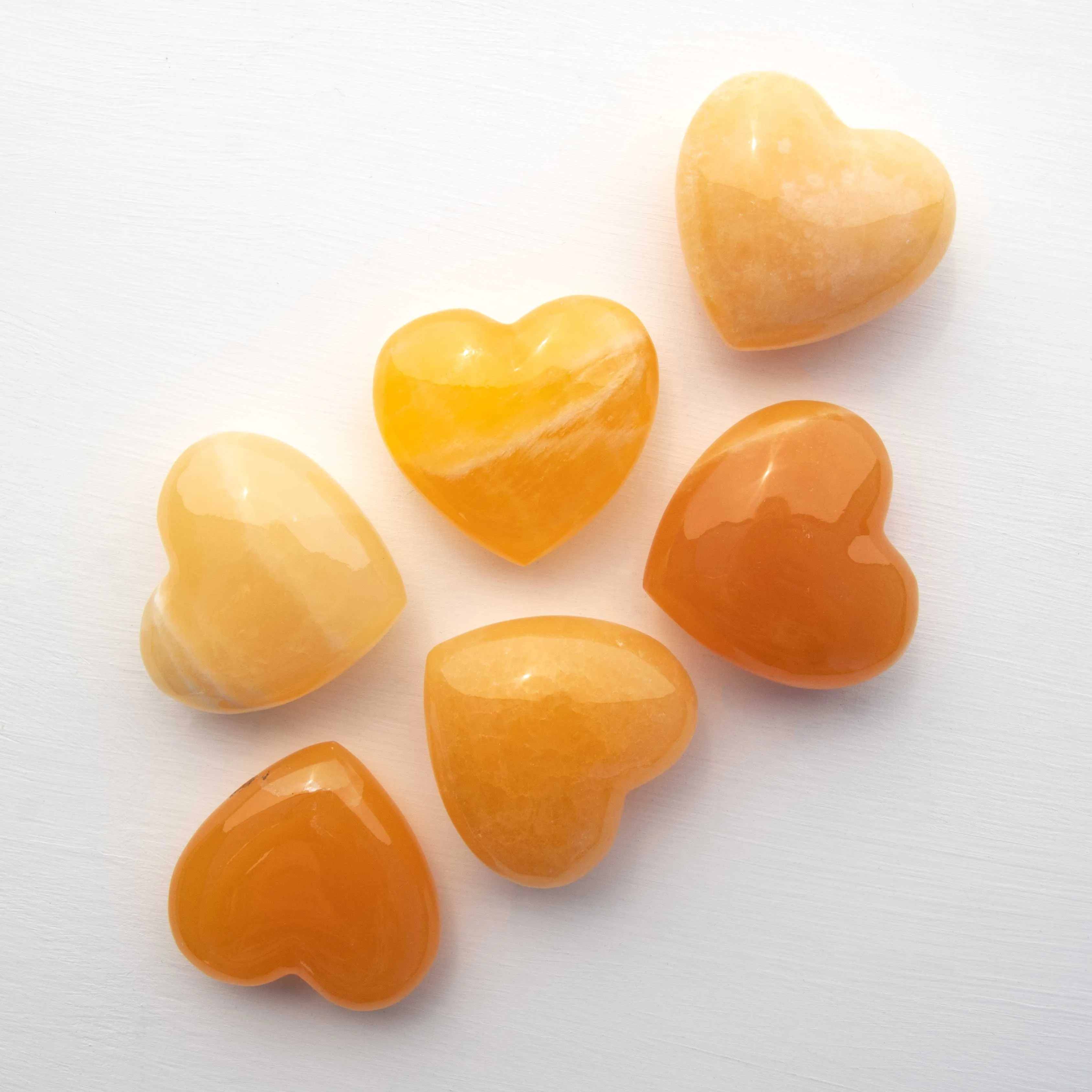 Calcite, Orange - Hearts