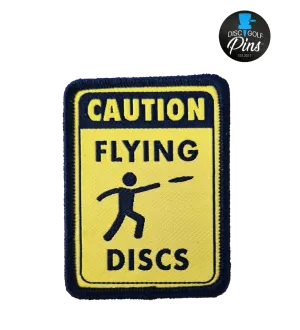 Caution Flying Discs Patches