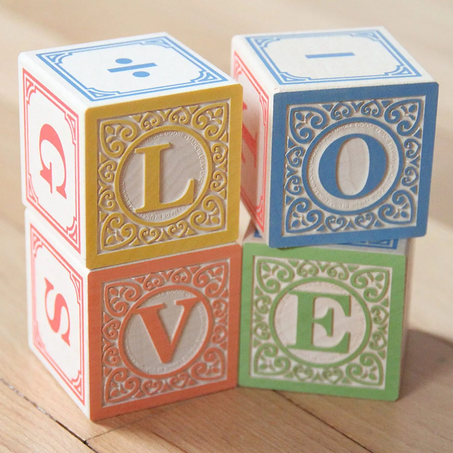 Classic ABC Wooden Blocks with Pull Wagon