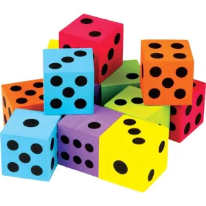 Colorful Large Dice (12 Pack)