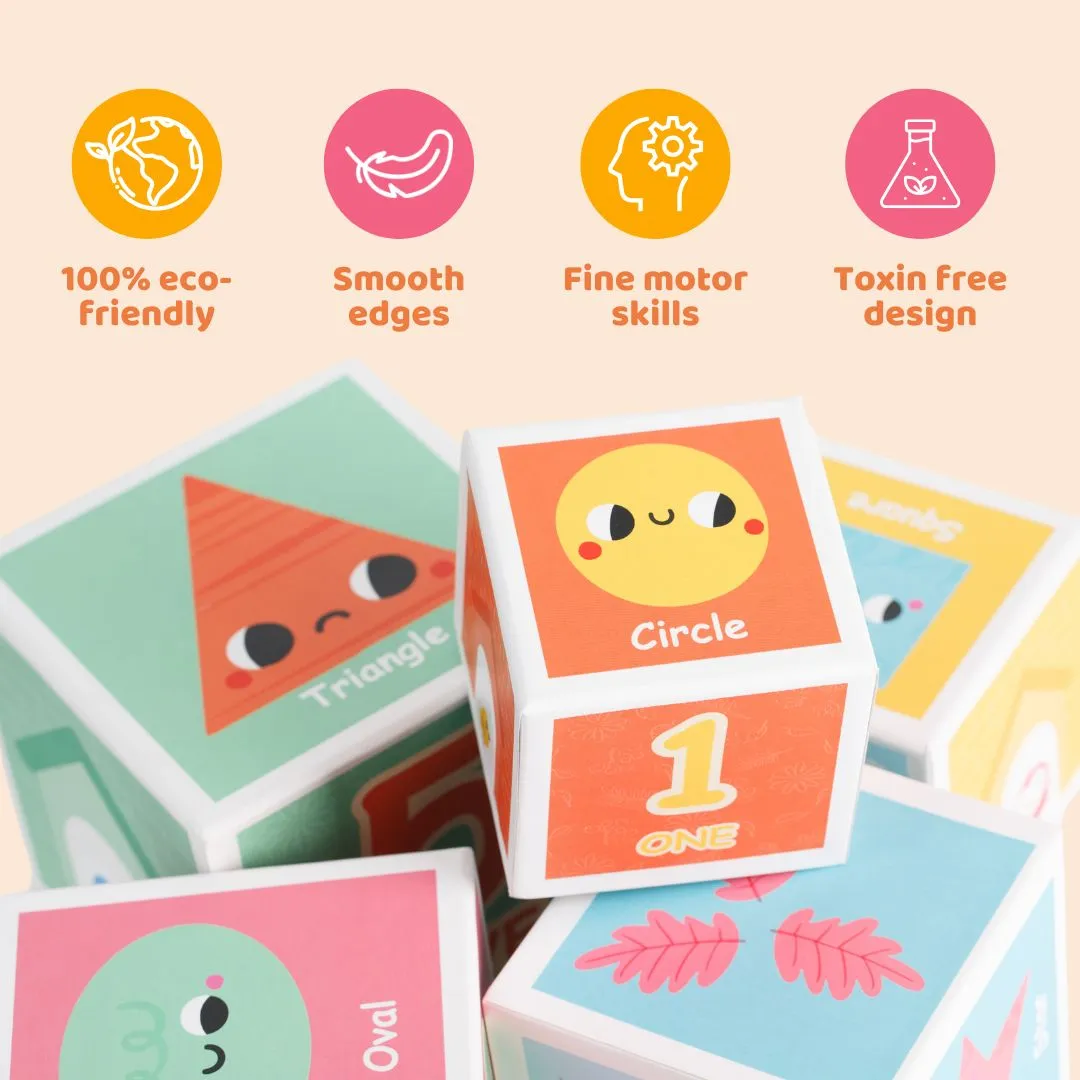 Cots and Cuddles Nature Birds Theme 5 Layer Stacking Cube for Kids Age 1 