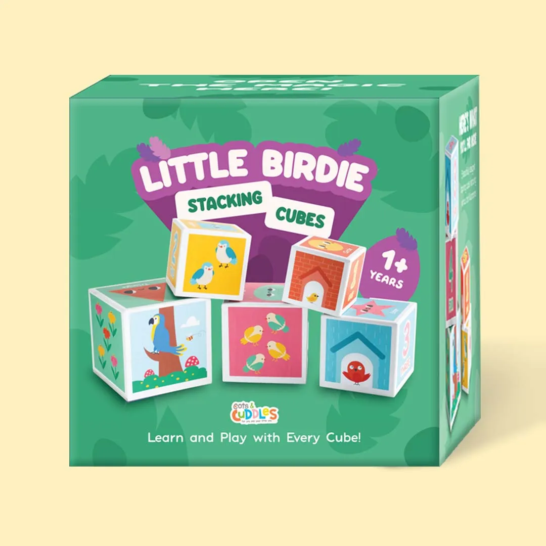 Cots and Cuddles Nature Birds Theme 5 Layer Stacking Cube for Kids Age 1 