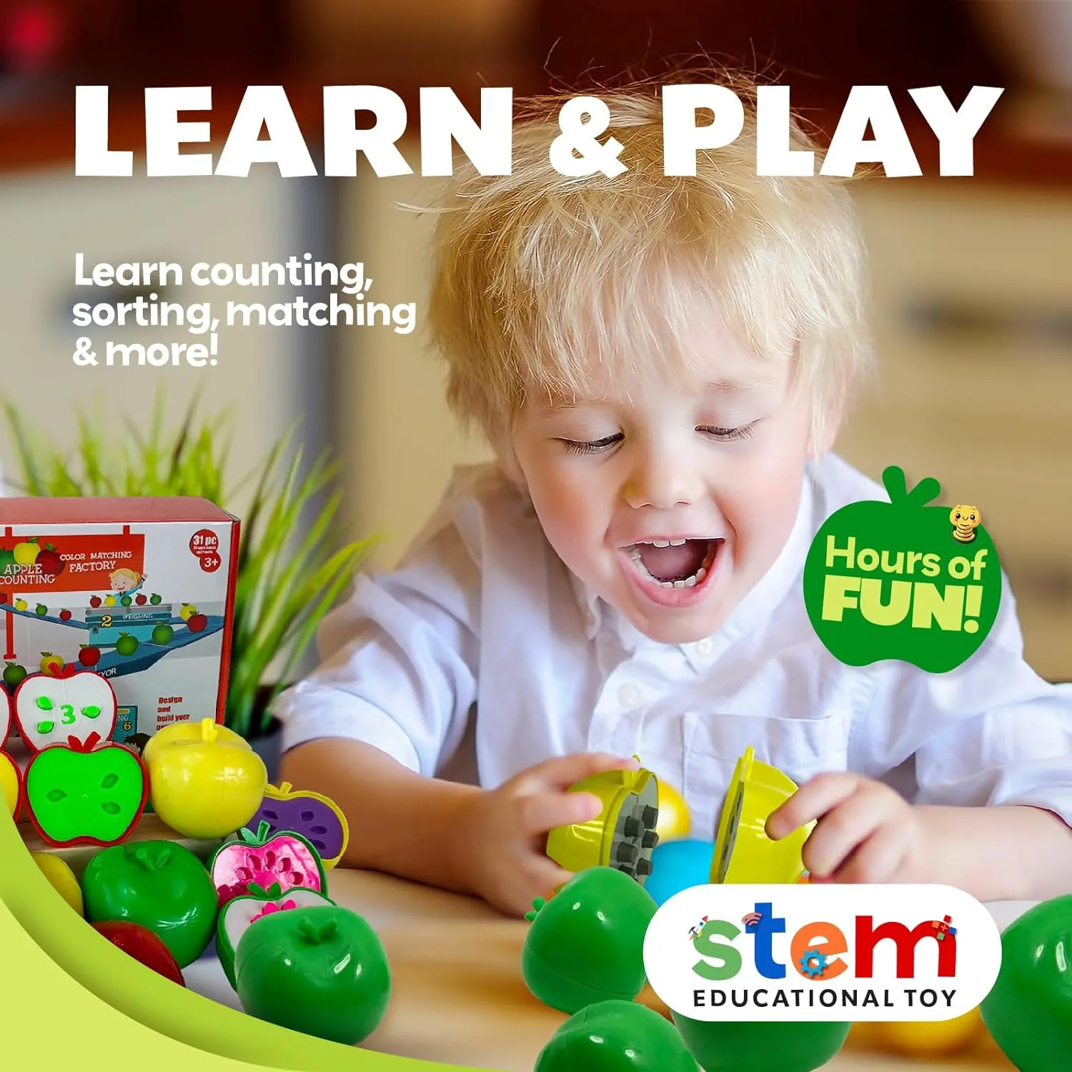 Counting Toddler Games - STEM Apple Factory Learning Toys