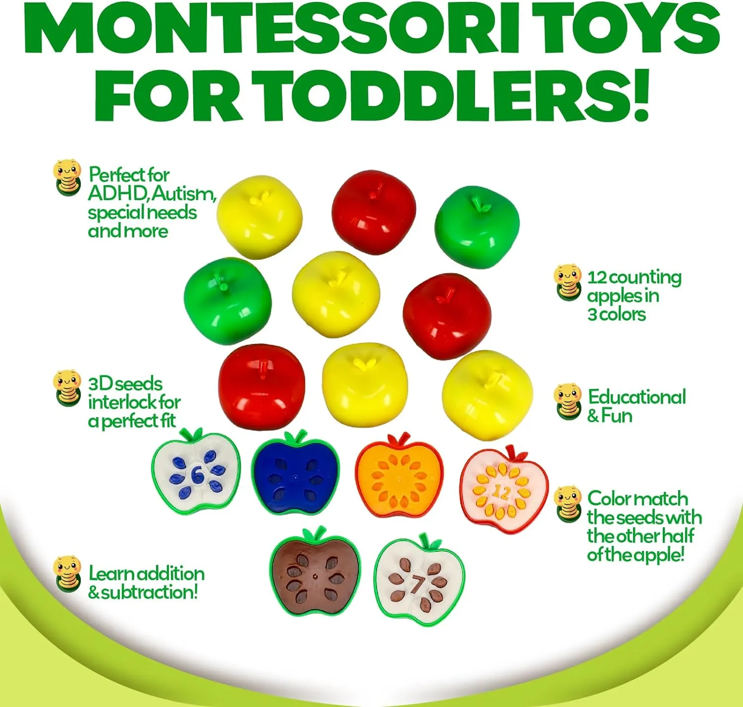Counting Toddler Games - STEM Apple Factory Learning Toys