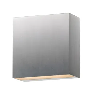 Cubed 6 in. LED Outdoor Wall Sconce Satin Aluminum Finish
