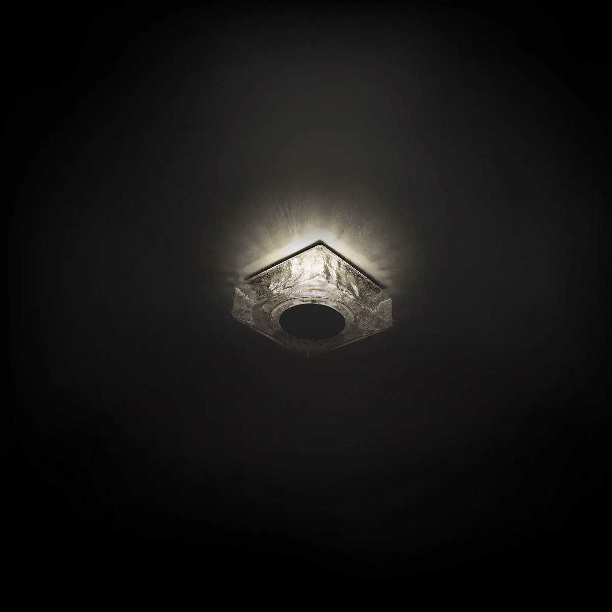 Cuboid 10 in. LED Outdoor Flush Mount 3500K Black finish