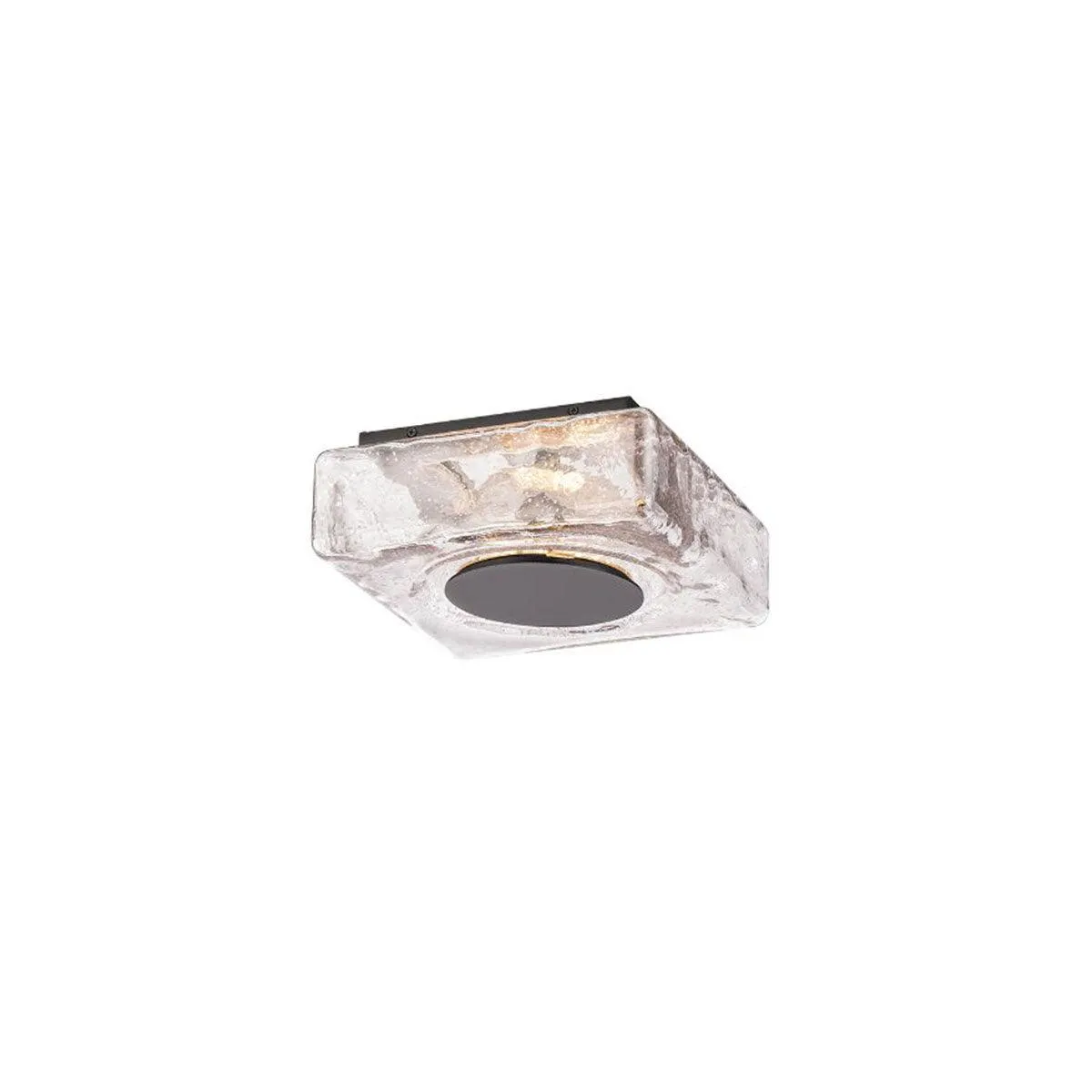 Cuboid 10 in. LED Outdoor Flush Mount 3500K Black finish