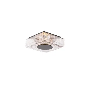Cuboid 10 in. LED Outdoor Flush Mount 3500K Black finish