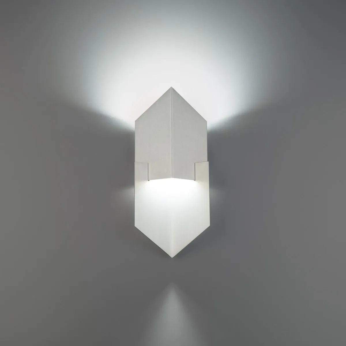 Cupid 14 In. LED Outdoor Wall Sconce Brushed Aluminum Finish