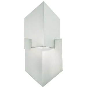 Cupid 14 In. LED Outdoor Wall Sconce Brushed Aluminum Finish