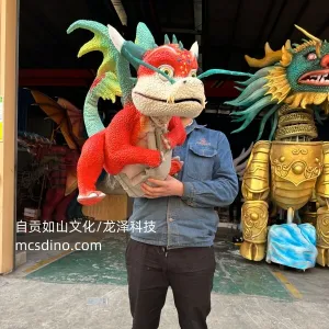 Cute Red Dragon Puppet-BB007