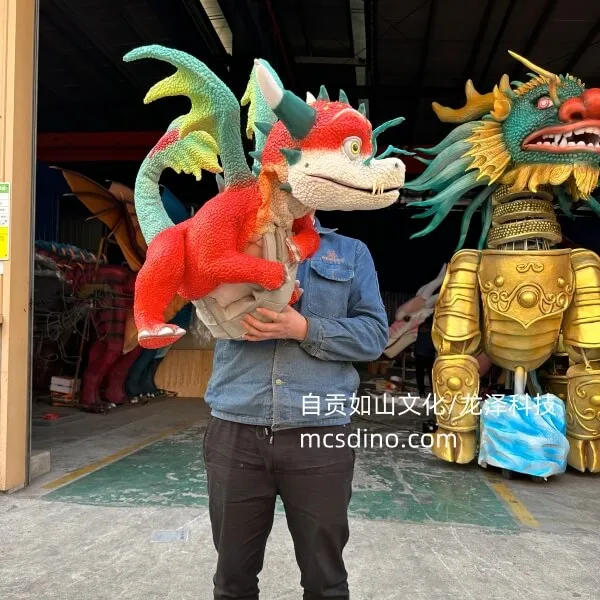 Cute Red Dragon Puppet-BB007