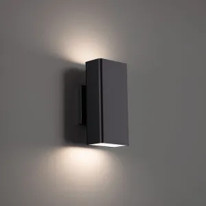 Edgey 10 in. LED Outdoor Wall Sconce 3000K Black Finish