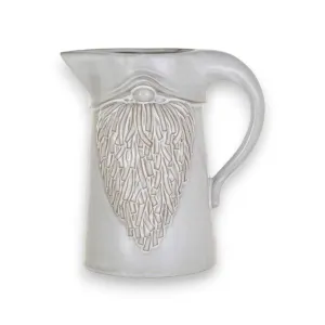 EMBOSSED STONEWARE GNOME PITCHER
