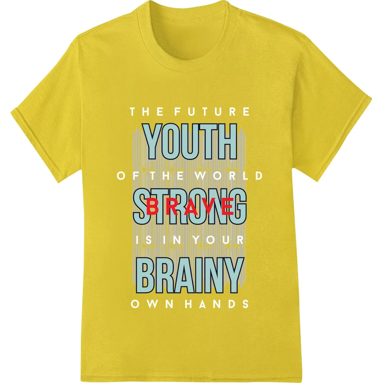 Empower Youth: Bold 'Youth Strong Brainy' Typography
