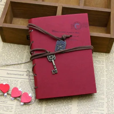 Enchanting European Retro Travel Diary: Leather-Bound Kraft Notebook