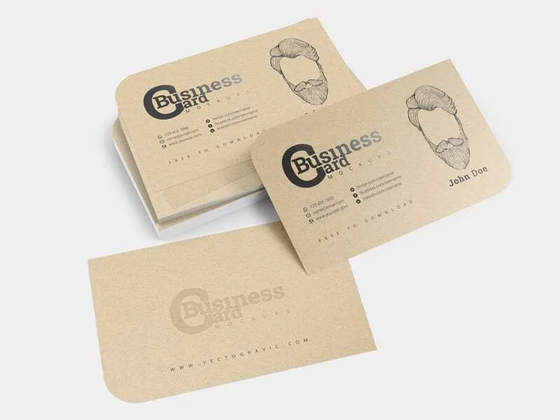 Free Various Business Card Mockup Views