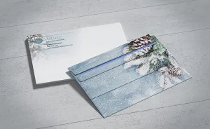 Free Winter Stationery Set with Paper Letter and Envelope 5 Views