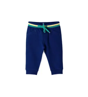 FUN STRIPES COTTON FLEECE DRAWSTRING SWEATPANTS