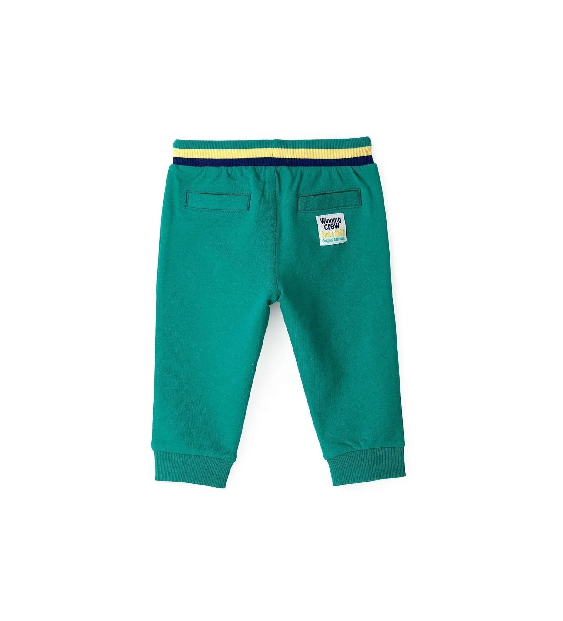 FUN STRIPES COTTON FLEECE DRAWSTRING SWEATPANTS