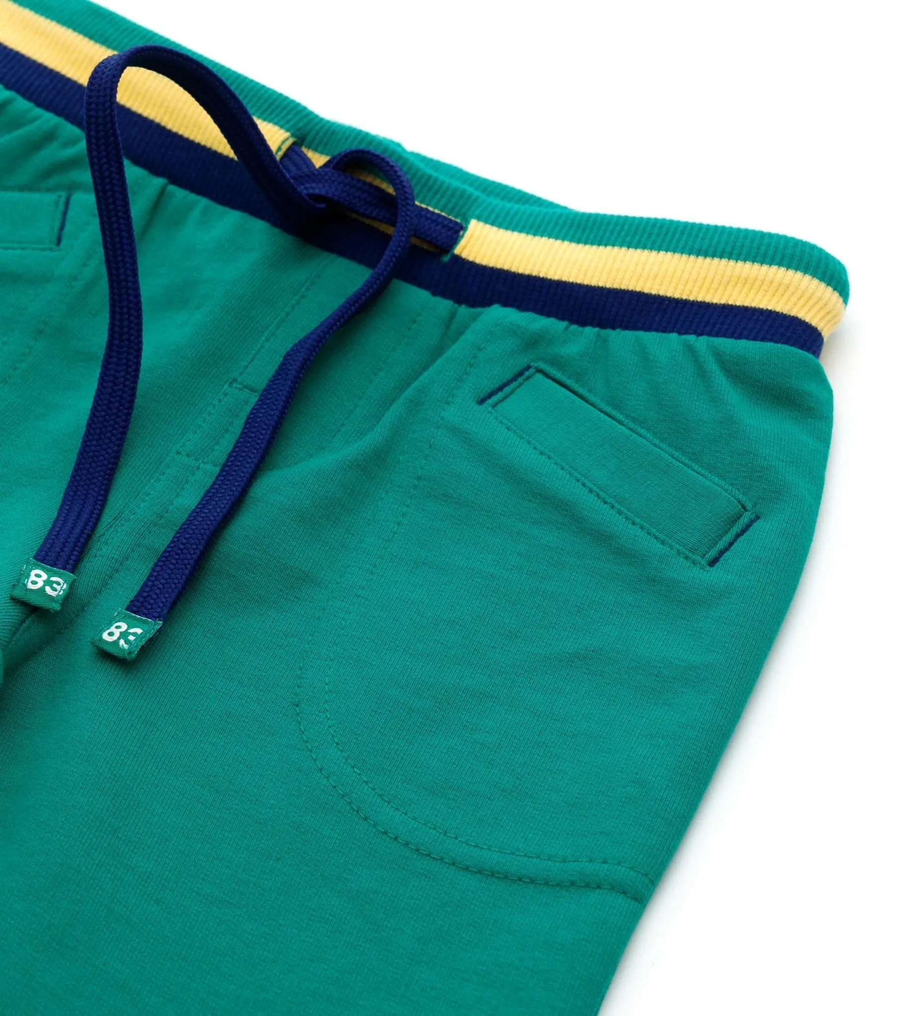 FUN STRIPES COTTON FLEECE DRAWSTRING SWEATPANTS
