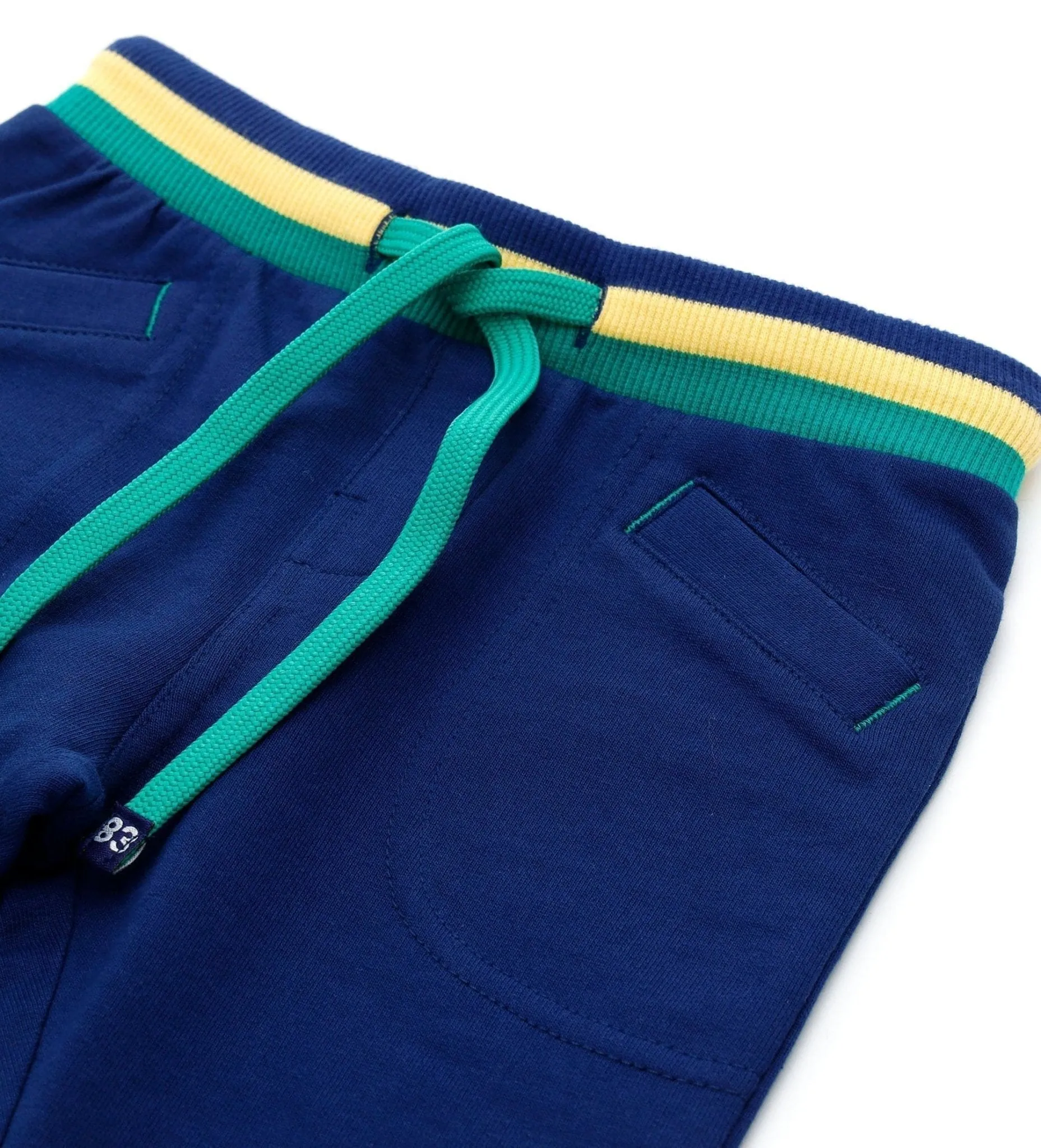 FUN STRIPES COTTON FLEECE DRAWSTRING SWEATPANTS
