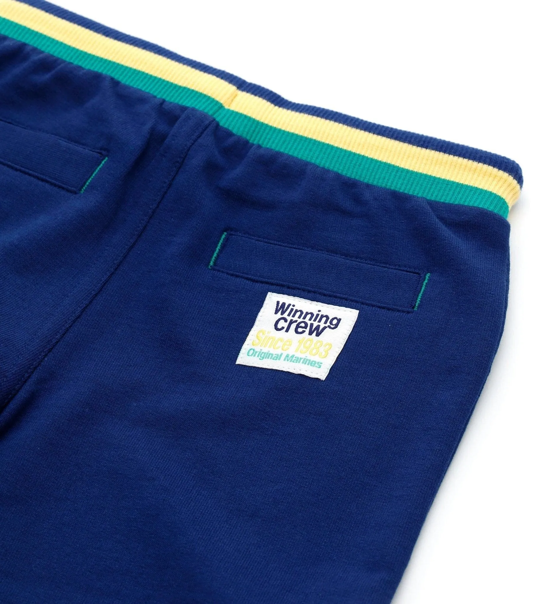 FUN STRIPES COTTON FLEECE DRAWSTRING SWEATPANTS