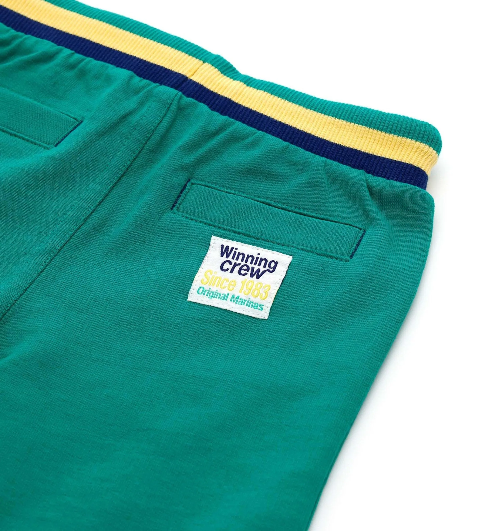 FUN STRIPES COTTON FLEECE DRAWSTRING SWEATPANTS