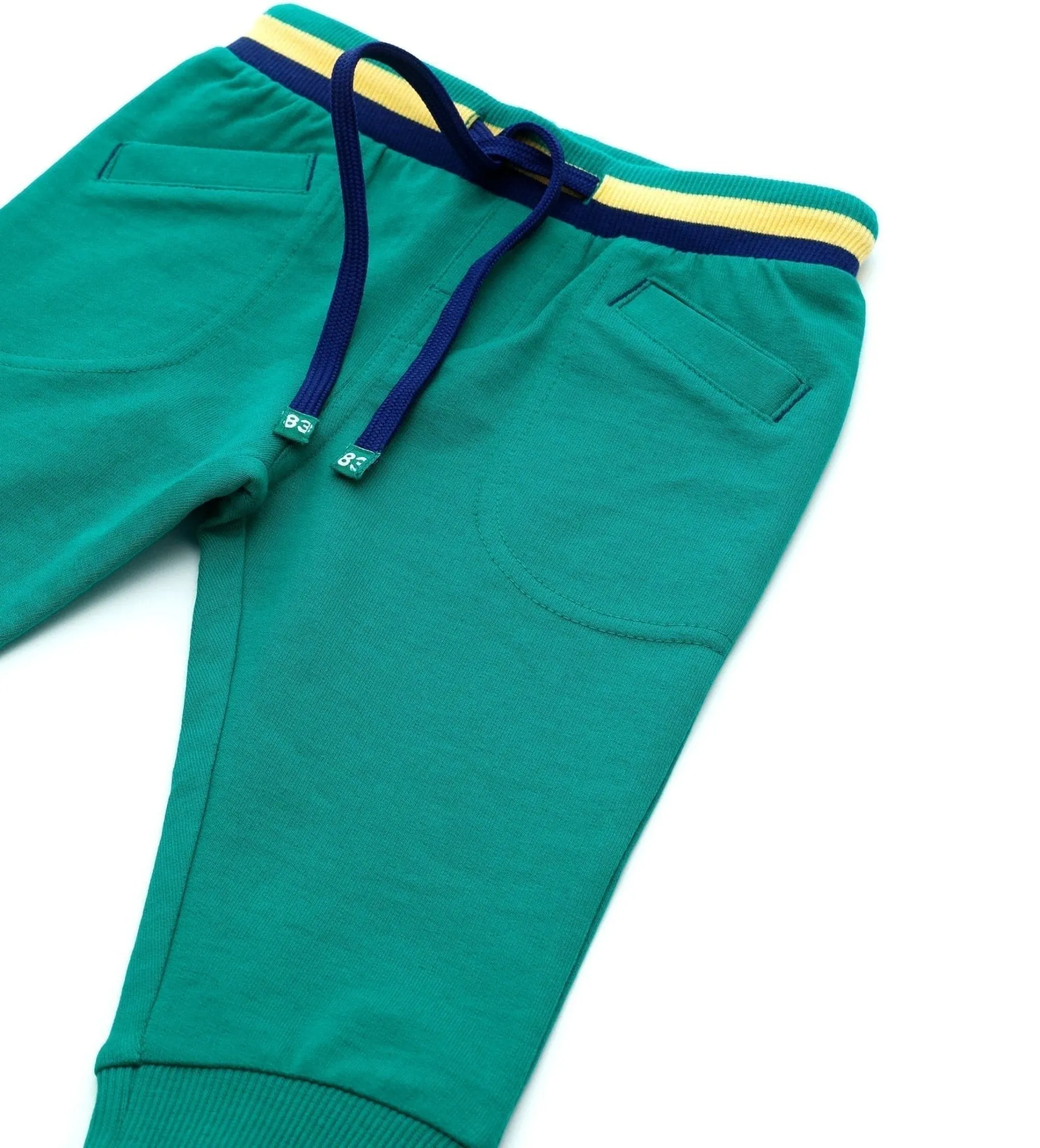 FUN STRIPES COTTON FLEECE DRAWSTRING SWEATPANTS