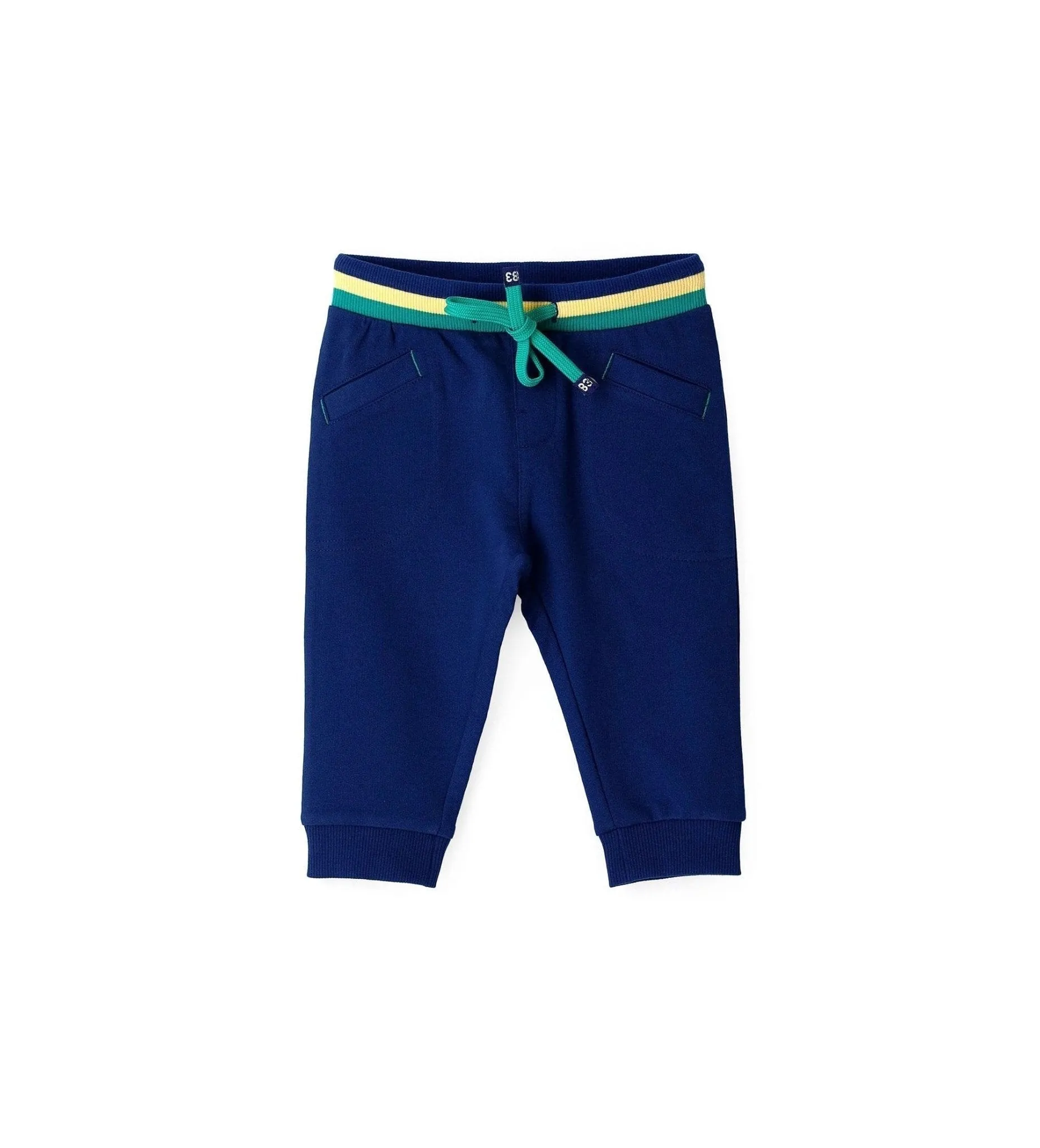 FUN STRIPES COTTON FLEECE DRAWSTRING SWEATPANTS