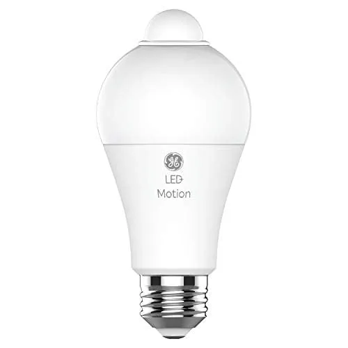 GE Lighting LED  Outdoor A21 LED Light Bulb with Motion Sensor, 75-Watt Replacement, Warm White, 2-Pack