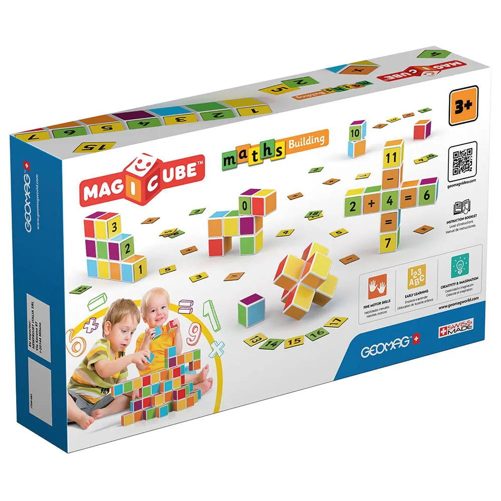 Geomag 256 Magicube Math Building Recycled Clips 55 pcs