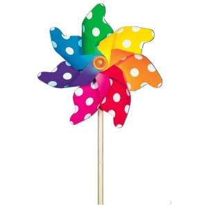 Giobas 32cm Rainbow Polka Dot Pinwheel
