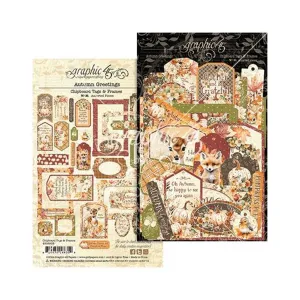 Graphic 45 Die-Cut Assortment Tags & Frames - Autumn Greetings