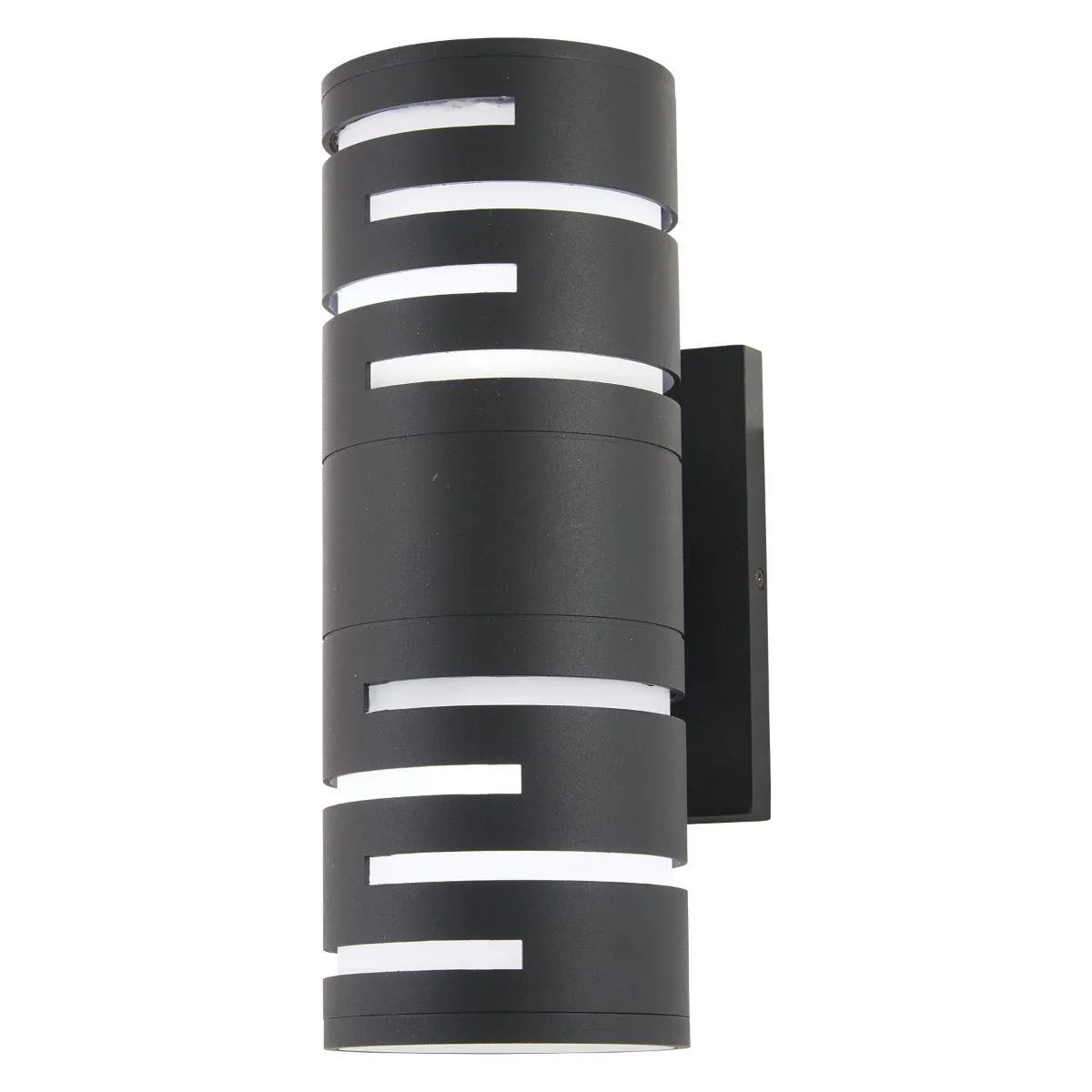 Groovin 14 In. 2 Lights LED Outdoor Wall Sconce Black Finish