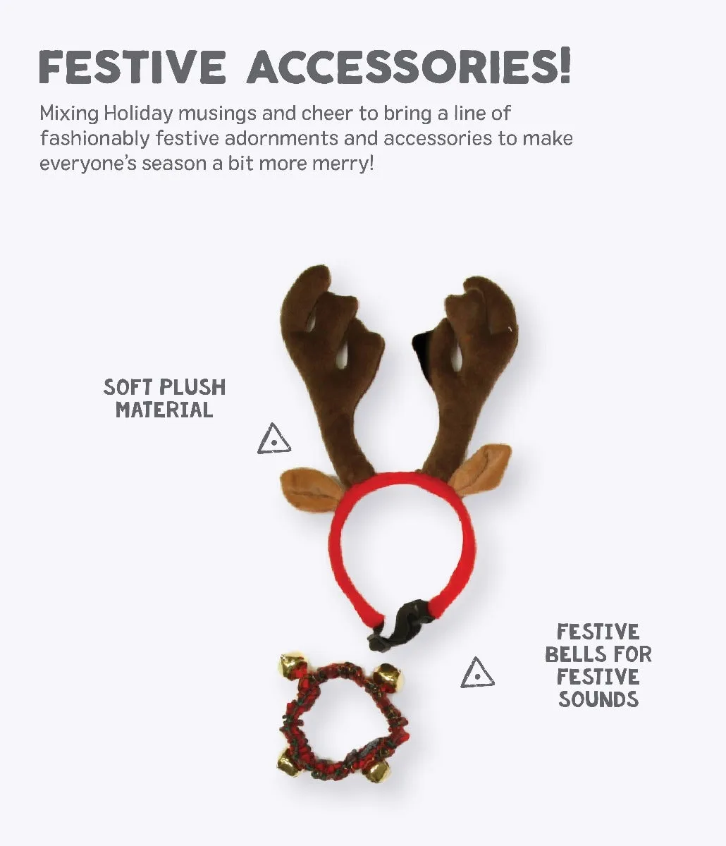 Holiday Bell Collar and Antler Combo Pack