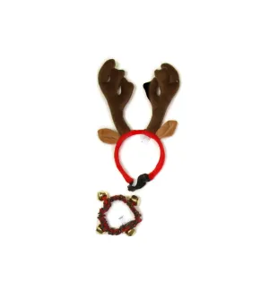 Holiday Bell Collar and Antler Combo Pack