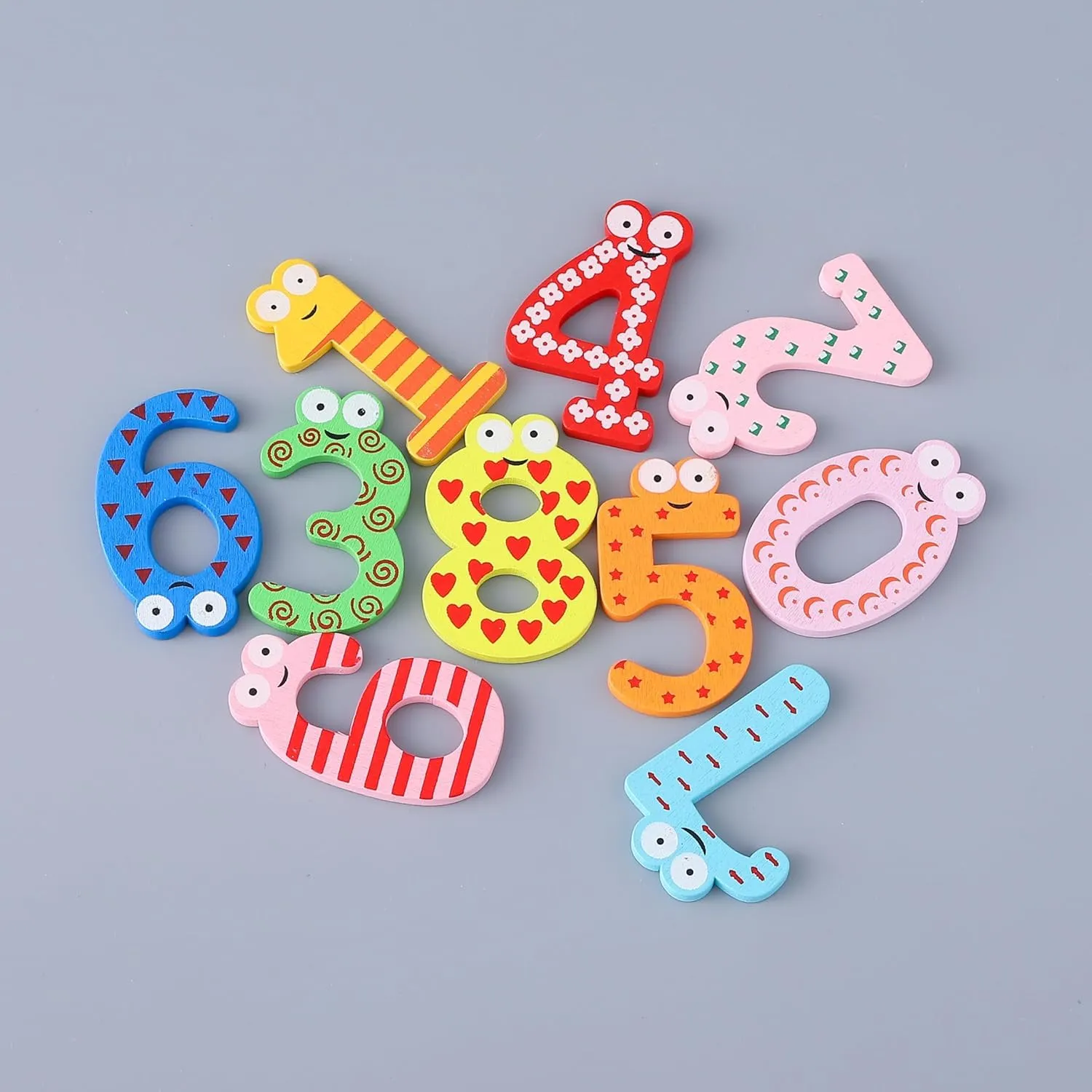 Homestic Pack of 60 Magnet Number Stickers | Magnetic Wooden Numbers | Magnet Numbers for Learning-Educational Purpose | Toy for Kids | Fridge Magnet Stickers |Multicolor